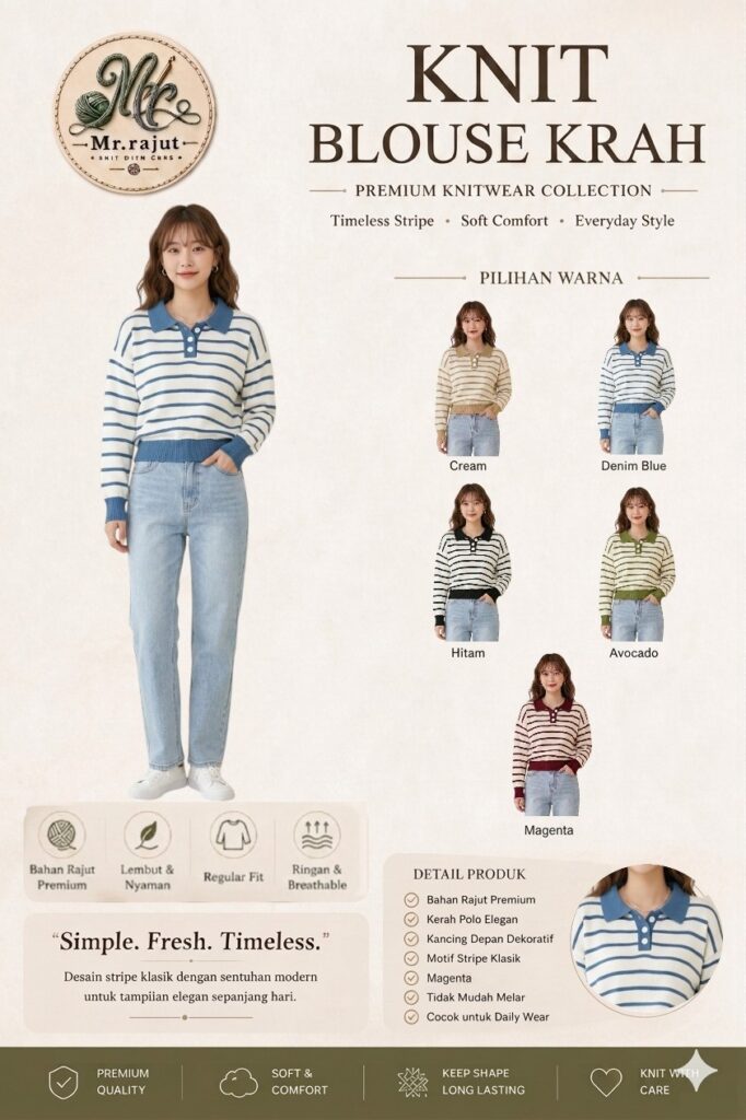 Knit Blouse Krah