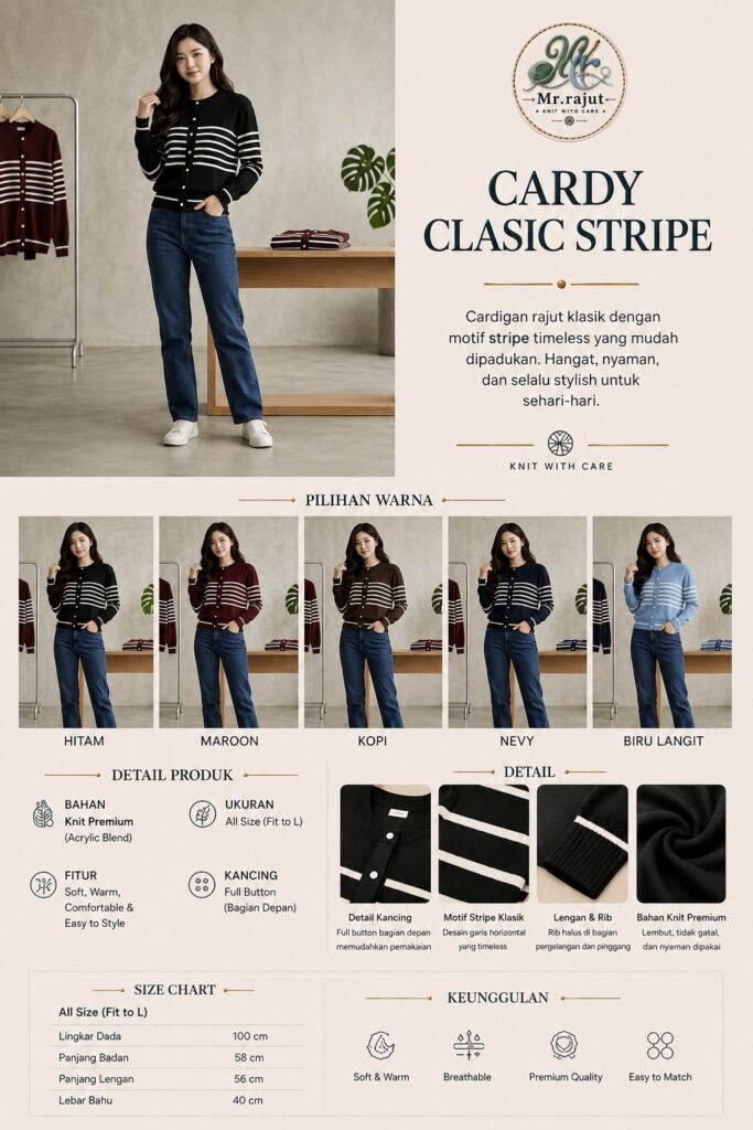 CARDIGAN CLASSIC STRIPE
